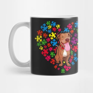 Pet Pitbull Autism Awareness Months For Dog Mom And Dad Mug